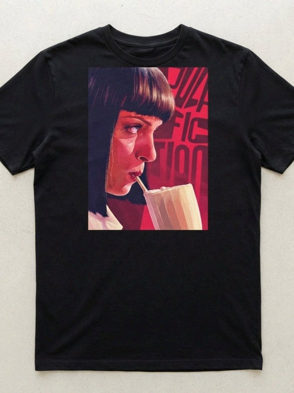 Mia Wallace Quentin Tarantino Pulp Fiction Black Graphic T-Shirt Unisex